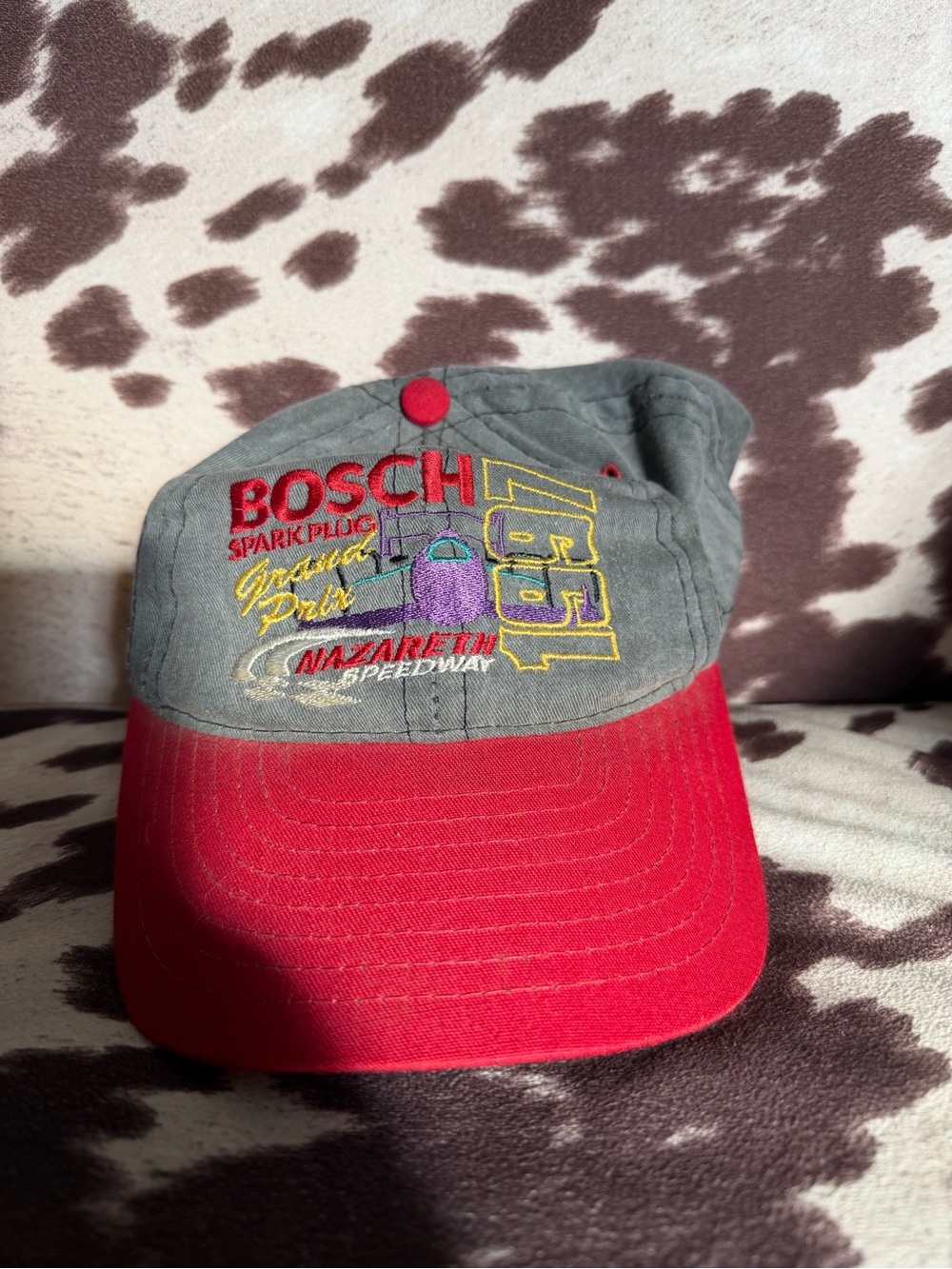 Bosch Nazareth Speedway Racing Cap - Gray & Red